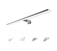 YIQAN 80cm LED Luz de Espejo de Baño 15W 1400 Lumens 230V Luz de Espejo de Baño de Pared 6000K Luz Blanca Fría Todo Aluminio 3en1 Montaje Luz de Espejo de Baño Impermeable IP44