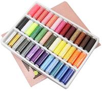 YIQI Fil à Coudre (39 Couleurs Assorties), Fil Solide pour Couture à la Main de Machine à Coudre, Ensemble de bobines de Fil de Polyester avancé, Fournitures de Couture colorées