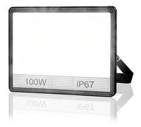YIQIBRO Projecteur LED Exterieur 100W, 2 en 1 IP67 Imperméable Spot LED Extérieur, 10000LM 6500K Blanc Froid Eclairage de Sécurité, Luminaire Pour Patio, Terrasse, Jardin, Garage, Usine