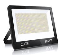 YIQIBRO Projecteur LED Exterieur 200W, IP67 Imperméable Spot LED Extérieur Avec Transformateur, 20000LM 6500K Blanc Froid Eclairage de Sécurité, Luminaire Pour Jardin Garage Usine