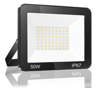YIQIBRO Projecteur LED Exterieur 50W, 5000LM 6500K Blanc Froid Spot LED Extérieur, IP67 Imperméable Luminaire Pour Patio, Terrasse, Jardin, Garage, Usine