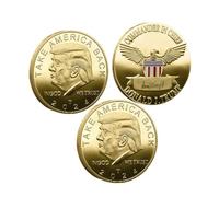 YIQILAFADA Lot de 3 pièces de pièce de monnaie du président en chef Donald Trump, pièce de monnaie Trump 2024 Take America Back Challenge pour cadeau