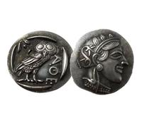 YIQILAFADA Pièce d'Athéna - Pièces de monnaie grecques anciennes d'Athéna, hibou et Pégase, Percy Jackson - Cadeau unique pour adolescent - Déesse d'Annabeth