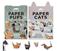 YIQILAIYA Chat et Chien Diy Papier Origami Animal Kit 100Pcs, 3d Chat Manuel Animal Papiererie Kit, Papier Pliable Créatif pour Enfants et Adultes Applicable Amis Famille Exprimer Sentiments
