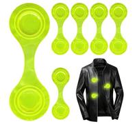 YIQILAIYA Réflecteurs Magnétiques 6 Pièces, Vert Pendentif Lumineux Chien, Pendentif à Clip Vélo, Clips Réfléchissants pour Sac à Dos, Vêtements, Chien, Jogging