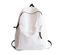 YiQinzcxg 2024 Sac à dos Retour à l'école Cartables pour garçons Étudiants Polyvalent Nylon Double Sangle Sac à bandoulière Voyage Usage quotidien, Blanc.