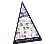 YiQinzcxg 36 échantillons de pierres précieuses d'agate de cristal naturel Collection éducative de minéraux pour les amateurs de géologie et les projets d'artisanat Collection d'échantillons de