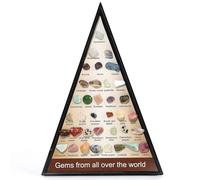 YiQinzcxg 36 échantillons de pierres précieuses d'agate de cristal naturel Collection éducative de minéraux pour les amateurs de géologie et les projets d'artisanat Collection d'échantillons de