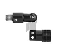 YiQinzcxg Adaptateur rotatif pour pêche - Raccord pliable en aluminium - 1/2" - Pour filet d'atterrissage - Mécanisme de verrouillage rapide