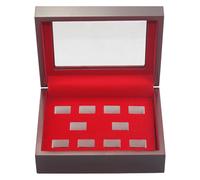 YiQinzcxg Bagues de sport Mallette pour bagues de baseball et de softball Bagues de championnat Boîte de présentation Bijoux à bords souples