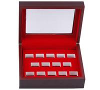 YiQinzcxg Bagues de sport Mallette pour bagues de baseball et de softball Bagues de championnat Boîte de présentation Bijoux à bords souples