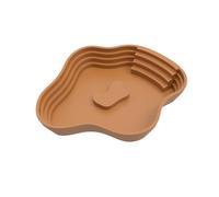 YiQinzcxg Baignoire extra large avec surface antidérapante et zone d'alimentation pour l'eau et les animaux terrestres Gamelle d'eau pour tortues Bac à eau hygiénique et bol de trempage Accessoire