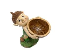 YiQinzcxg Bain d'oiseaux Figurine de dessin animé pour perroquets et nichoirs sans vagues/eau Birdbat Jardin Belle statue Accessoire