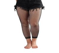 YiQinzcxg Bas de cuisse en résille - Taille sans pieds - Collants résille - Collants résille large - Legging sans pieds - Pour femme - Bas résille à motifs - Taille femme