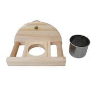 YiQinzcxg Bird Bowl Entraînement Perche avec Tasse Perroquet Jouet pour Cockatiels Perruches Partie Jouet de Fitness avec Tasse d'alimentation
