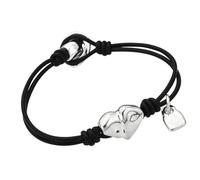 YiQinzcxg Bracelet en alliage léger inspiré du cœur Chaîne de poignet tressée élégante Cadeau de bijoux pour les amis et la famille Bracelet confortable léger, taille unique, comme décrit
