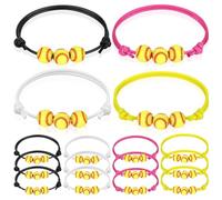 YiQinzcxg Bracelets de perles extensibles et colorés, en corde à main, en argile douce pour un style de vie actif et des accessoires tendance. Bracelet d'entraînement de fitness à la mode, taille