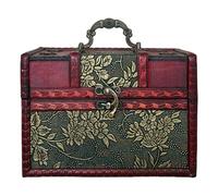 YiQinzcxg Coffre au trésor en bois fait à la main Boîte à bijoux classique en bois pour ranger des trésors et embellir votre maison Boîte à bijoux portable