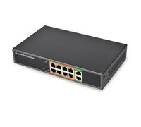 YiQinzcxg Commutateur Gigabit Ethernet avec 8 Power Ethernet et 2 ventilateurs de ventilateur POW et installation facile pour des réseaux fluides