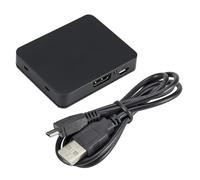 YiQinzcxg Concentrateur répartiteur HDTV 4K 1 entrée 2 sorties pour affichage à l'écran avec synchronisation sonore pour ordinateurs portables et ordinateurs de bureau Replicateur de signal HDTV