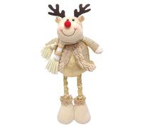 YiQinzcxg Décoration de Père Noël extensible dorée pour sapin de Noël et décoration de table pour les enfants Figurine de festival debout