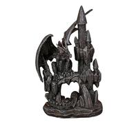 YiQinzcxg Dragon Vintage Le Château Protège Statue Résine Sculpture Halloween Maison Bureau Décoration Cadeau pour Adultes Collectionneurs Cadeau Unique Résine Dragon à collectionner