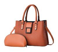 YiQinzcxg Ensemble moderne de 2 sacs à main et sacs à bandoulière pour femmes en cuir PU Sacs à bandoulière décontracté avec dessus pour le travail ou les voyages Sacs à main pour femmes, jaune