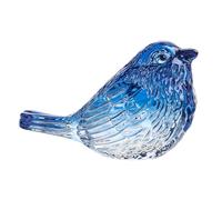 YiQinzcxg Figurine d'oiseau délicate en verre, animal en cristal, décoration de bureau, cadeau pour les amoureux de la nature, objet de collection, ornement d'oiseau en cristal