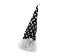 YiQinzcxg Figurine tête de mort - Décoration de vacances - Peluche douce - Décoration d'intérieur d'Halloween pour manteau de cheminée, bibliothèque, squelette d'Halloween