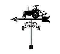 YiQinzcxg Girouette en fer métallique - Lumière de direction du vent pour jardin, cour, toit, décoration, sol, accessoires d'extérieur - Métal décoratif en fer