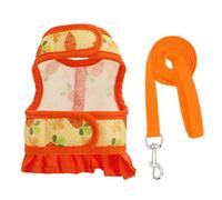 YiQinzcxg Harnais de lapin et accessoires de laisse sur le thème des carottes pour animaux de compagnie en plein air pour la marche en plein air