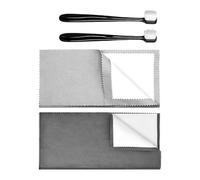 YiQinzcxg Kit de nettoyage professionnel de bijoux en argent avec liquide de polissage non toxique, chiffon en microfibre extrêmement doux et pinceau détaillé Coffret cadeau pour les amateurs de