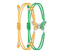 YiQinzcxg Lot de 2 bracelets réglables d'amitié pour enfants - Chaîne à main tressée à la main pour les filles - Cadeaux spéciaux