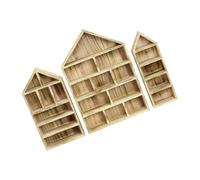 YiQinzcxg Lot de 3 étagères murales Curiosités Étagères étanches à la poussière Présentoir Support pour figurines miniatures Bijoux