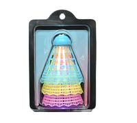 YiQinzcxg Lot de 3 volants de badminton coupe-vent pour l'extérieur, éclairage LED, entraînement sportif, lumineux pour exercices, badminton lumineux