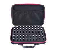YiQinzcxg Mallette de transport d'huile essentielle pour 60 bouteilles 5-10 ml Roulements à rouleaux Sac de protection organisé pour la maison et le voyage Stockage de vernis à ongles, Rouge chiné