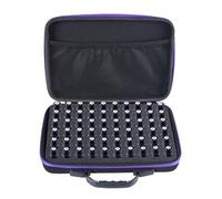 YiQinzcxg Mallette de transport d'huile essentielle pour 60 bouteilles 5-10 ml Roulements à rouleaux Sac de protection organisé pour la maison et le voyage Stockage de vernis à ongles, pourpre, Mass