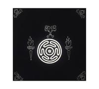 YiQinzcxg Nappe carrée Tarot autel Tapis de jeu en tissu Astrologique Holder Oracle Table Couvertures Tapis de Cartes Tapis de Table Divine Tissu