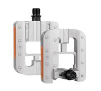 YiQinzcxg Pédales de vélo pliantes pour VTT - Pédales plates avec bandes réfléchissantes - Pédales plates larges et plates