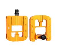 YiQinzcxg Pédales de vélo pliantes pour VTT - Pédales plates avec bandes réfléchissantes - Pédales plates larges et plates