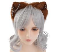 YiQinzcxg Pelry Loup Kitten Cosplay Fête Dessin animé Cosplay Halloween Jeu de rôle Costume Bals de promotion Fête Live Show Chemins Oreillettes Chats en vrac