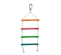 YiQinzcxg Perchoir d'escalade stable pour perroquet avec crochet en métal - Jouet interactif en bois
