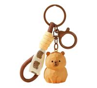 YiQinzcxg Porte-clés figurine de chien et de chat dessin animé Accessoire léger Pendentif de sac à la mode Pendentif de sac pour sac à main Décoration de la maison Résine élégante Cadeau Porte-clés