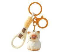 YiQinzcxg Porte-clés figurine de chien et de chat dessin animé Accessoire léger Pendentif de sac à la mode Pendentif de sac pour sac à main Décoration de la maison Résine élégante Cadeau Porte-clés
