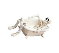 YiQinzcxg Pot de fleurs fait à la main en résine synthétique pour plantes grasses, tête de mort, pot pour Halloween, jardinage