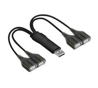 YiQinzcxg Répartiteur USB 1 In 4 Out USB Y Câble USB 2.0 Mâle vers 4 Femelle Rallonge Adaptateur Multiport 4 Ports Extender Hubs Câble