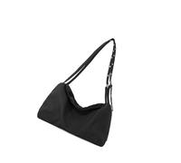 YiQinzcxg Sac à main élégant sous le bras avec grande capacité texture en toile douce sac à bandoulière ergonomique pratique bureau essentiel sac en toile de qualité supérieure pour femme, Noir