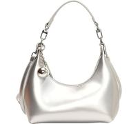 YiQinzcxg Sac de lune pour femmes en cuir PU aisselles mode sac à main tout assorti bandoulière simple femmes mode lune aisselle cuir PU épaule bandoulière, Argent (Silver)