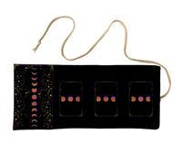 YiQinzcxg Sac de rangement pour cartes sur le thème mystique Durabilité Tissu en polylin Œuvre d'art colorée Imperméable Pliable Pour divination Cartes de Tarot Porte-cartes