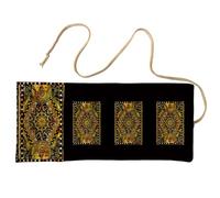 YiQinzcxg Sac de rangement pour cartes sur le thème mystique Durabilité Tissu en polylin Œuvre d'art colorée Imperméable Pliable Pour divination Cartes de Tarot Porte-cartes
